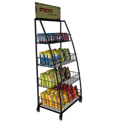 900 * 400 * 2000mm Soda Snack Kệ trưng bày siêu thị, Giá thép cho siêu thị