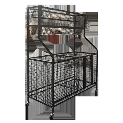 Chiều cao 42 inch Chiều dài 36 inch Giá đỡ thiết bị thể thao có giỏ và móc