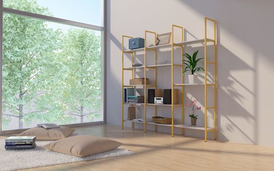 12 kệ Giá sách góc thang công nghiệp với 4 tầng kệ trưng bày, tổ chức lưu trữ