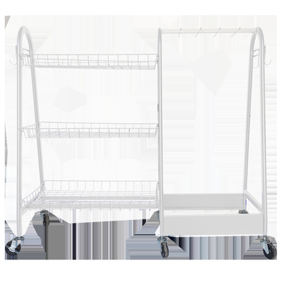 Nhà để xe kim loại Giá treo bóng lăn Bộ tổ chức lưu trữ thiết bị thể thao có giỏ