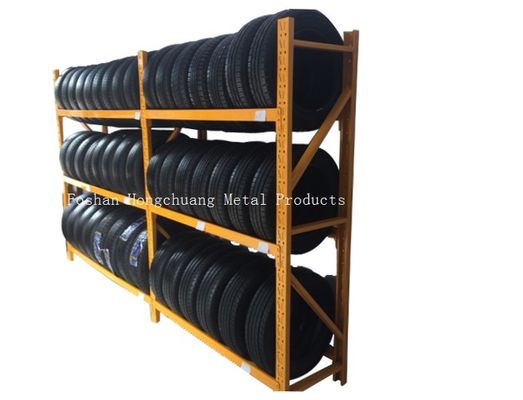 Kệ trưng bày lốp xe ô tô bằng thép tùy chỉnh, giá trưng bày lưu trữ nhà kho với ba giá