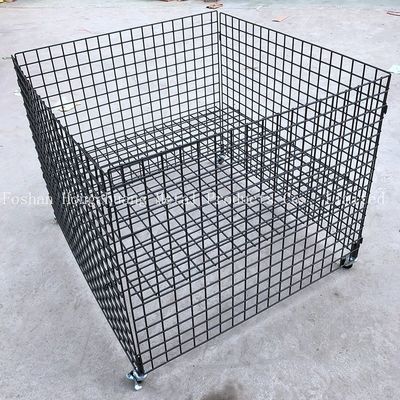 Trung tâm mua sắm xe đẩy lồng kim loại di động thiết kế đơn giản hiện đại với lồng bánh xe đẩy lồng gối lưu trữ lồng xe đẩy