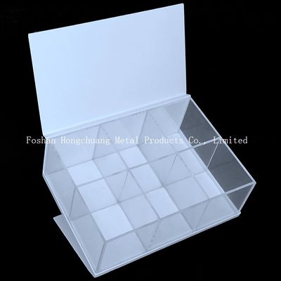 Chiều dài 250mm Chiều rộng 220mm Hộp lưu trữ acrylic trong suốt, Hộp trang sức acrylic trong suốt có nắp