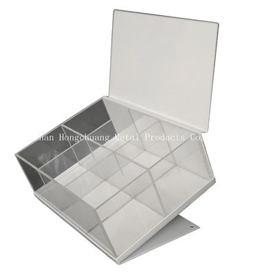 Chiều dài 250mm Chiều rộng 220mm Hộp lưu trữ acrylic trong suốt, Hộp trang sức acrylic trong suốt có nắp
