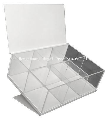 Chiều dài 250mm Chiều rộng 220mm Hộp lưu trữ acrylic trong suốt, Hộp trang sức acrylic trong suốt có nắp