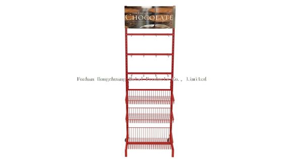 Siêu thị và cửa hàng Quầy trưng bày thực phẩm có ba giỏ Kẹo Đồ ăn nhẹ Giá trưng bày thực phẩm có quảng cáo