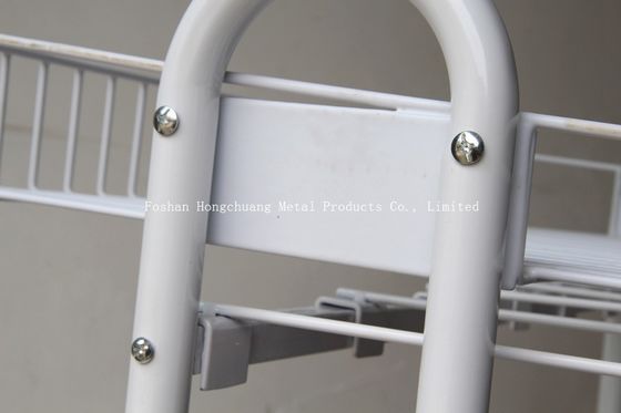 Giá trưng bày bằng kim loại khoai tây chiên tùy chỉnh với bốn giỏ dây Màu trắng