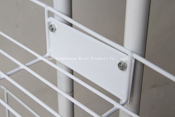 Giá trưng bày bằng kim loại khoai tây chiên tùy chỉnh với bốn giỏ dây Màu trắng