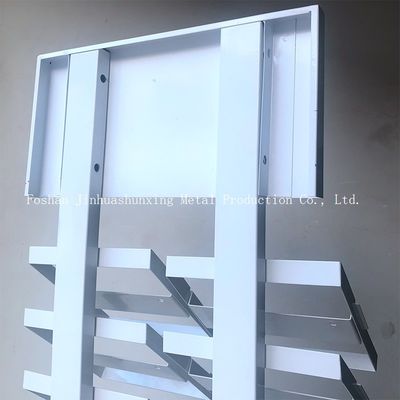 2050mm Chiều cao 320 * 480 mm Giá trưng bày mẫu, Giá trưng bày bằng kính có màu trắng