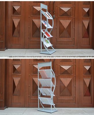 H1500mm L480mm bốn lốp Tạp chí kim loại, báo Giá trưng bày cho Cửa hàng sách, Quảng cáo