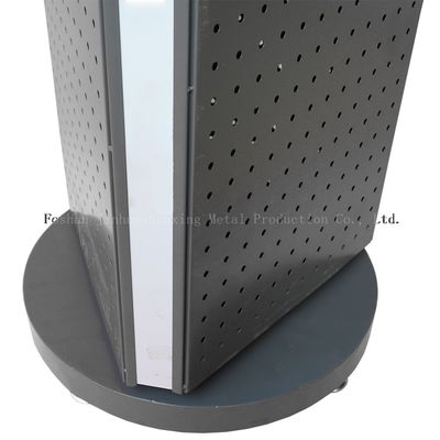 Ổn định L400mm W400mm Sàn đứng Pegboard Spinner Rack 3 mặt