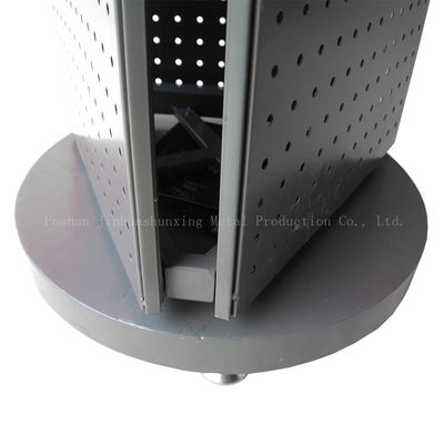 Ổn định L400mm W400mm Sàn đứng Pegboard Spinner Rack 3 mặt