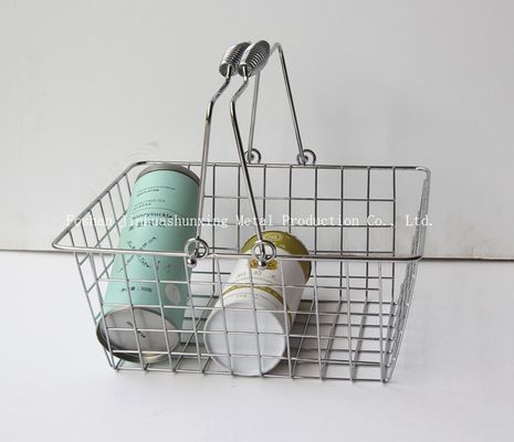Chiều cao 135mm 285mm Giỏ đựng dây kiểu thị trường của trang trại hiện đại dành cho phòng tắm, kicthen có tay cầm ， túi vải