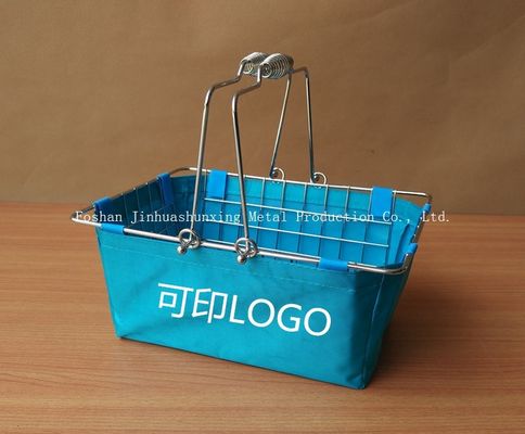 Chiều cao 135mm 285mm Giỏ đựng dây kiểu thị trường của trang trại hiện đại dành cho phòng tắm, kicthen có tay cầm ， túi vải