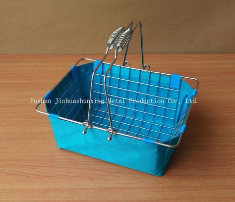 Chiều cao 135mm 285mm Giỏ đựng dây kiểu thị trường của trang trại hiện đại dành cho phòng tắm, kicthen có tay cầm ， túi vải