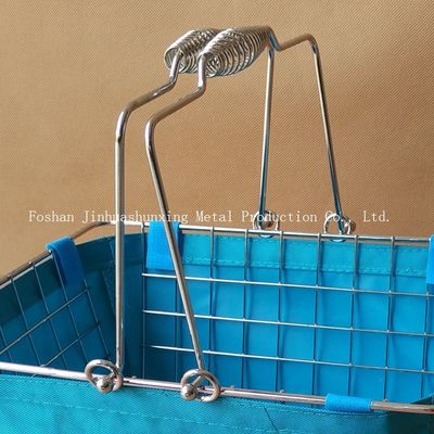 Chiều cao 135mm 285mm Giỏ đựng dây kiểu thị trường của trang trại hiện đại dành cho phòng tắm, kicthen có tay cầm ， túi vải