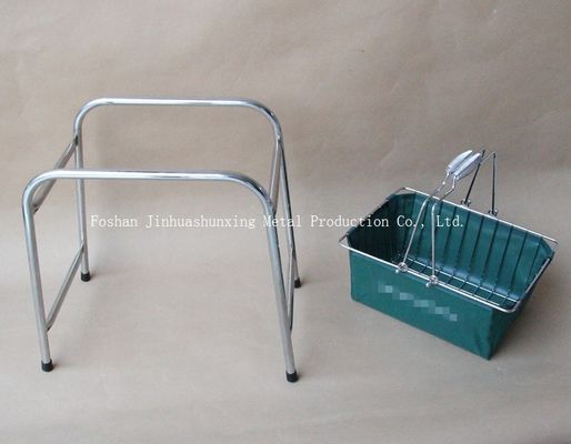 Màu xanh lá cây W215mm L285mm Rổ dây cho phòng tắm, Kicthen có tay cầm ， Đế, Túi vải