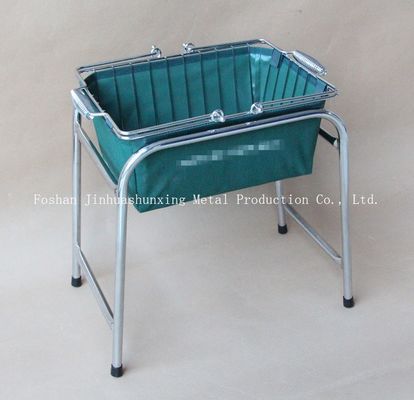 Màu xanh lá cây W215mm L285mm Rổ dây cho phòng tắm, Kicthen có tay cầm ， Đế, Túi vải