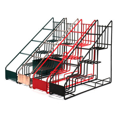 Chai xi-rô Giá lưu trữ bằng kim loại Giá đựng chai thủy tinh Thang trưng bày