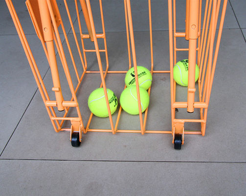 Thiết bị thể thao Giá để đồ Gấp 300mm Chiều rộng 350mm Chiều dài Xe dạy tennis, Sức chứa bóng lớn