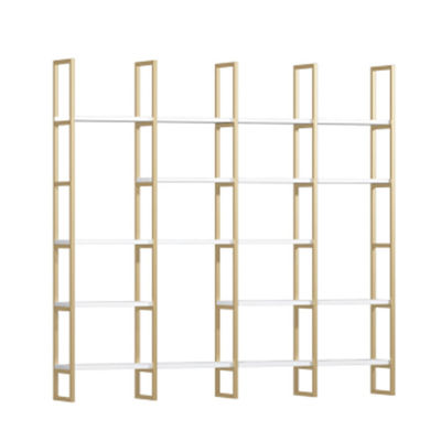 Chiều cao Bắc Âu 1800mm Chiều dài 2500mm Kệ sắt và gỗ cho cửa hàng nail