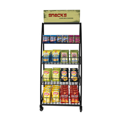 900 * 400 * 2000mm Soda Snack Kệ trưng bày siêu thị, Giá thép cho siêu thị