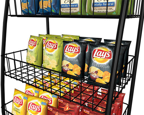 900 * 400 * 2000mm Soda Snack Kệ trưng bày siêu thị, Giá thép cho siêu thị