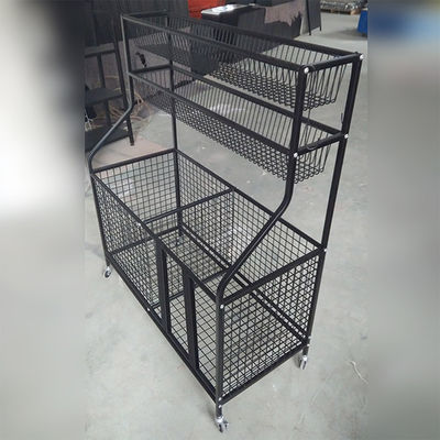 Chiều cao 42 inch Chiều dài 36 inch Giá đỡ thiết bị thể thao có giỏ và móc