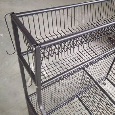 Chiều cao 42 inch Chiều dài 36 inch Giá đỡ thiết bị thể thao có giỏ và móc