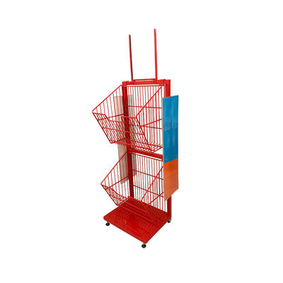 Dây lưới Màu đỏ Chiều dài 400mm Giá trưng bày siêu thị cho kẹo bánh quy