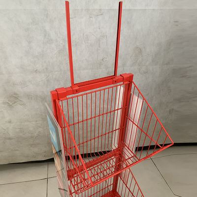 Dây lưới Màu đỏ Chiều dài 400mm Giá trưng bày siêu thị cho kẹo bánh quy