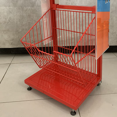 Dây lưới Màu đỏ Chiều dài 400mm Giá trưng bày siêu thị cho kẹo bánh quy