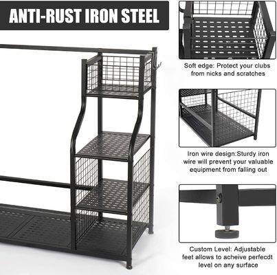 Màu đen OEM 2 Túi đựng đồ chơi gôn Giá đỡ nhà để xe cho siêu thị
