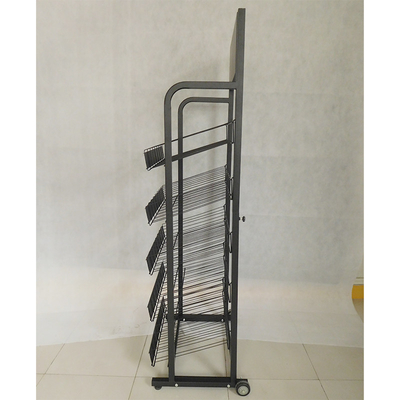 Kệ trưng bày siêu thị đồ uống 4 tầng có bánh xe