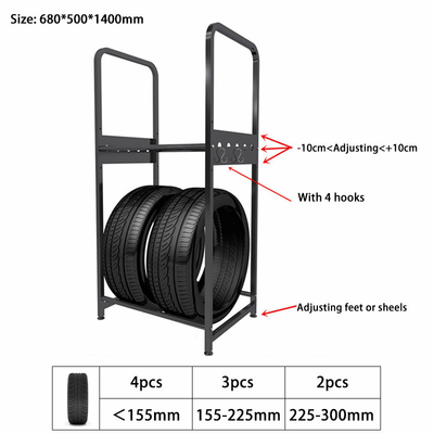 Kích thước trung bình 2 tầng Phụ kiện ô tô Giá kệ trưng bày tại cửa hàng 10kg / lớp